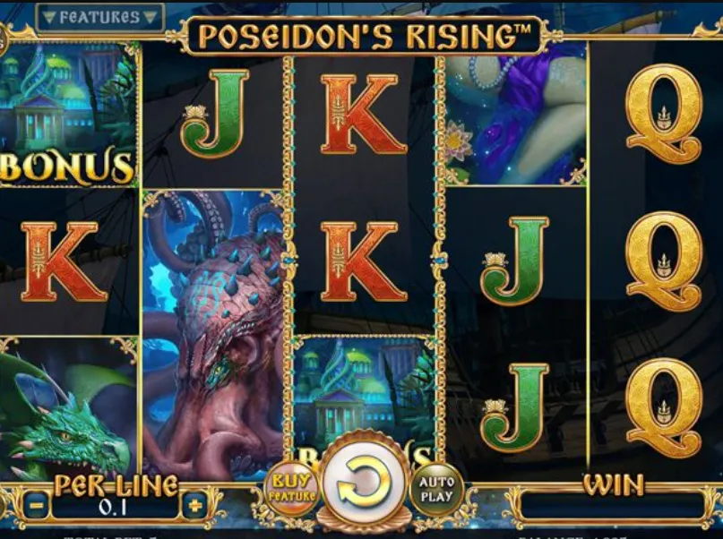 Gameplay đầy hấp dẫn và thú vị của Slot Poseidon Rising